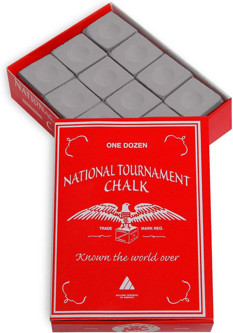 Silver Cup National Tournament Pool cue Billiard Premium Chalk - ONE Dozen - Image 1